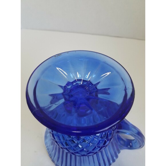 Vintage Avon Blue Fostoria Mt Vernon Glass Creamer 5"×3" - Picture 7 of 11